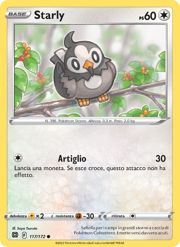 Starly 117/216 — Astri Lucenti (Italian Pokémon TCG card)