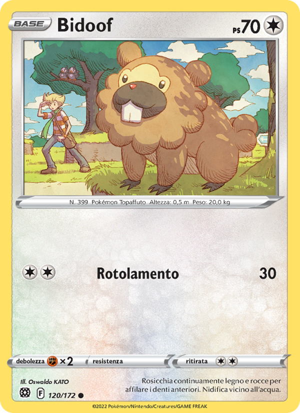 Bidoof 120/216 — Astri Lucenti (Italian Pokémon TCG card)
