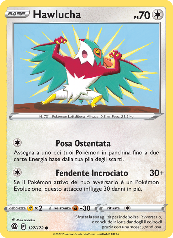 Hawlucha 127/216 — Astri Lucenti (Italian Pokémon TCG card)