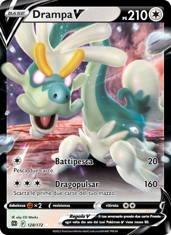 Drampa V 128/216 — Astri Lucenti (Italian Pokémon TCG card)