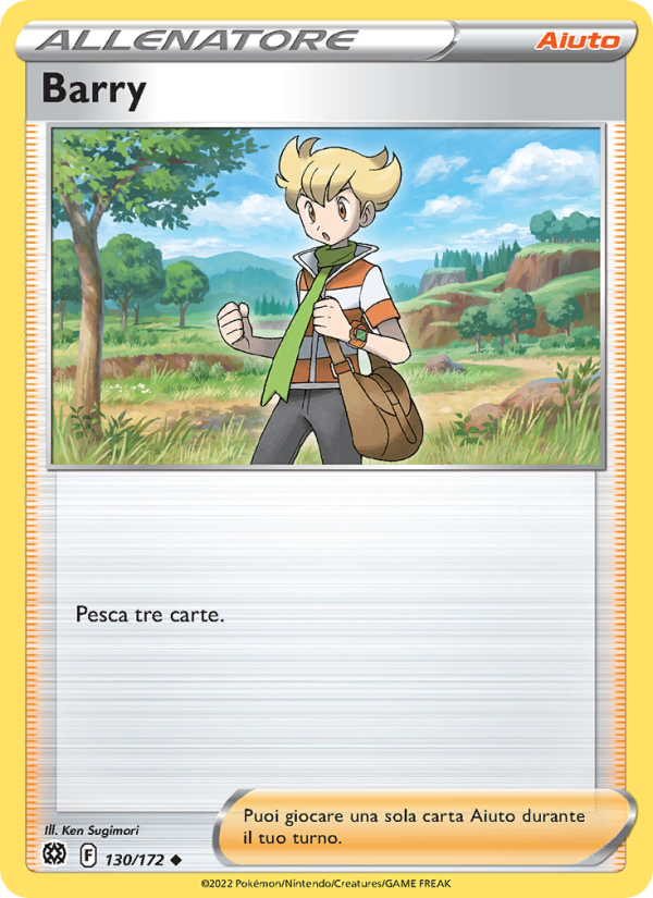 Barry 130/216 — Astri Lucenti (Italian Pokémon TCG card)