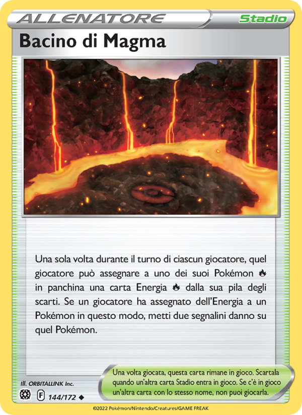 Bacino di Magma 144/216 — Astri Lucenti (Italian Pokémon TCG card)