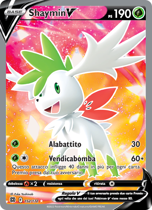 Shaymin V 152/216 — Astri Lucenti (Italian Pokémon TCG card)