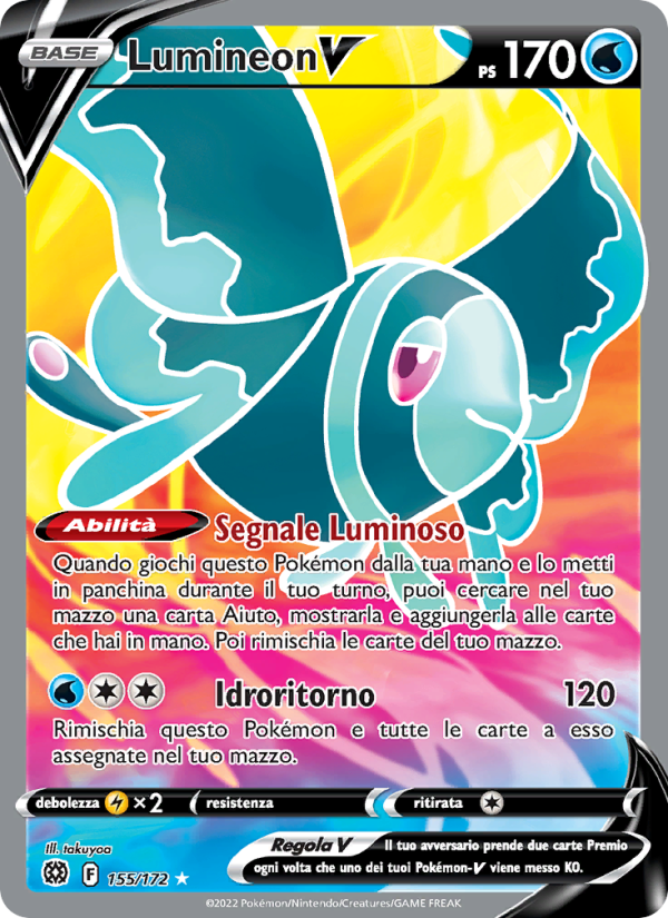 Lumineon V 155/216 — Astri Lucenti (Italian Pokémon TCG card)