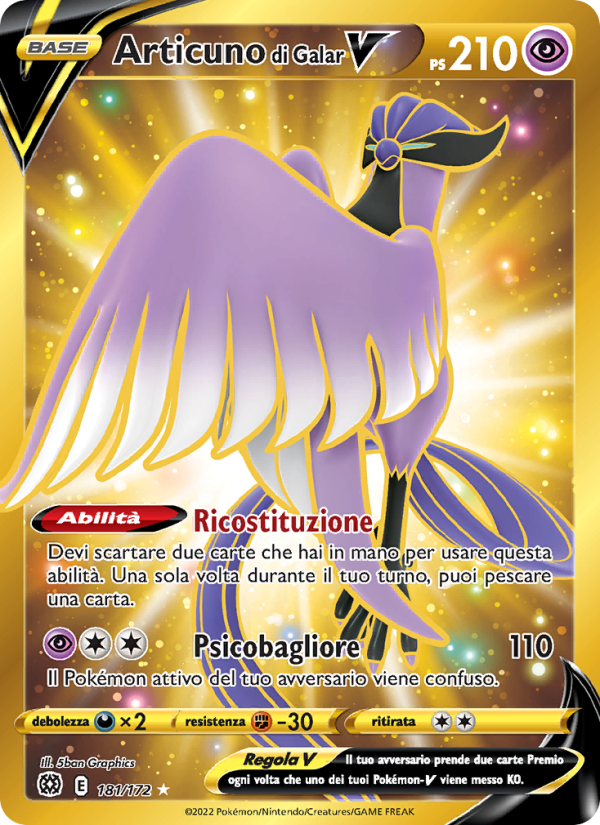 Articuno di Galar V 181/216 — Astri Lucenti (Italian Pokémon TCG card)