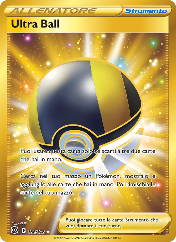 Ultra Ball 186/216 — Astri Lucenti (Italian Pokémon TCG card)