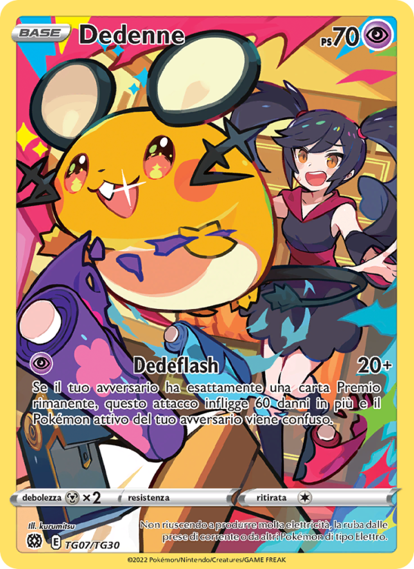 Dedenne TG07 — Astri Lucenti (Italian Pokémon TCG card)