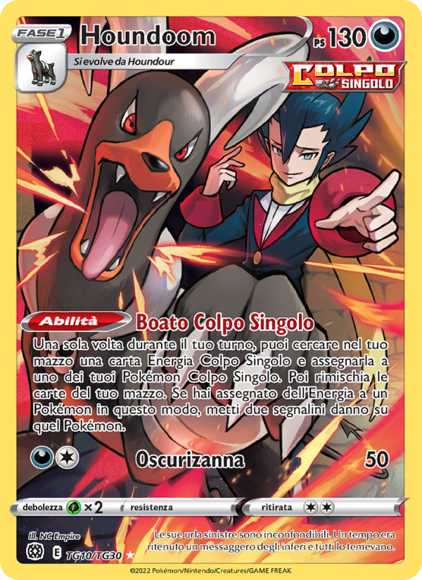 Houndoom TG10 — Astri Lucenti (Italian Pokémon TCG card)