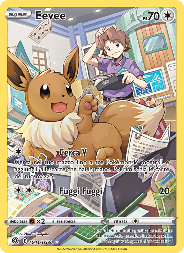Eevee TG11 — Astri Lucenti (Italian Pokémon TCG card)