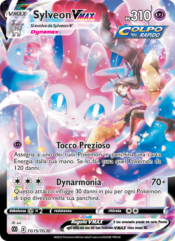 Sylveon VMAX TG15 — Astri Lucenti (Italian Pokémon TCG card)
