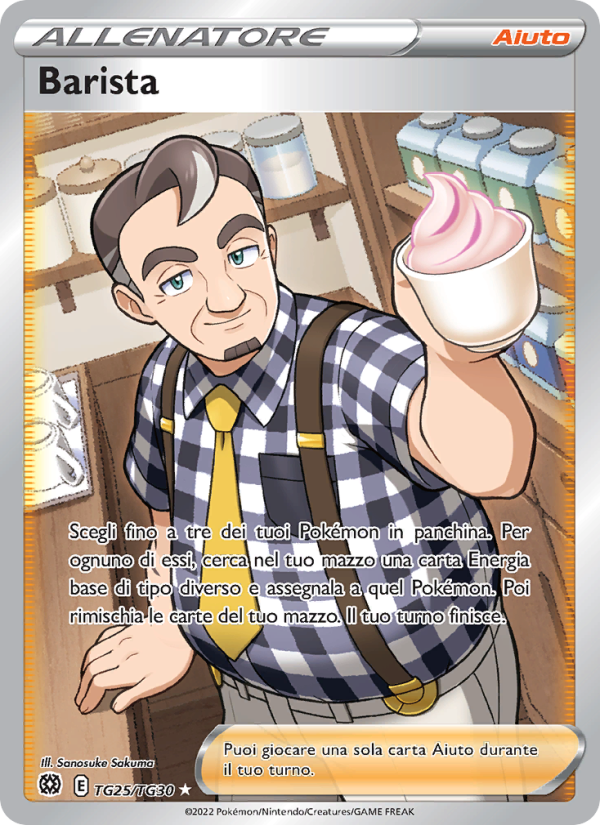 Barista TG25 — Astri Lucenti (Italian Pokémon TCG card)