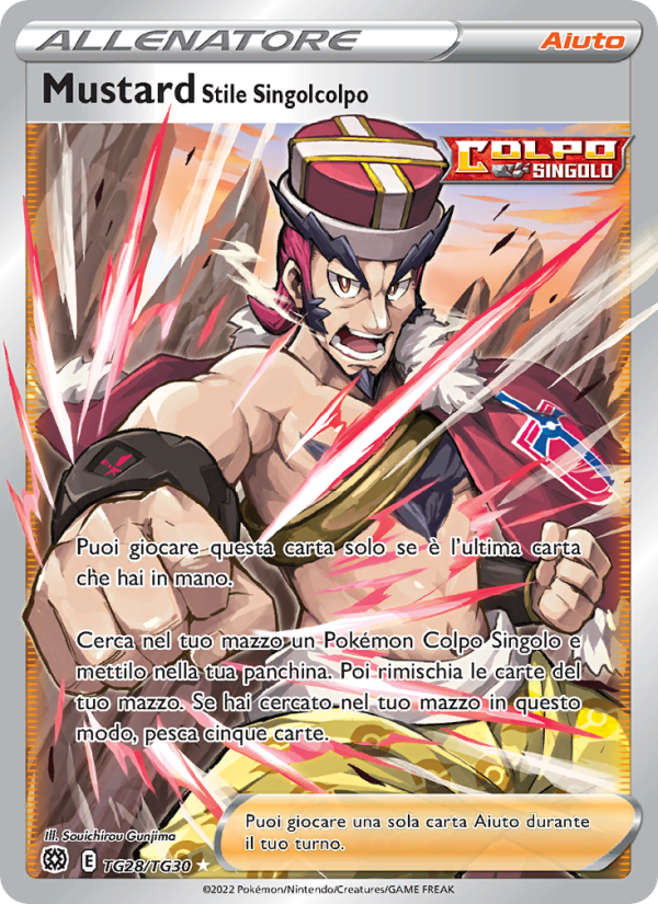 Mustard Stile Singolcolpo TG28 — Astri Lucenti (Italian Pokémon TCG card)