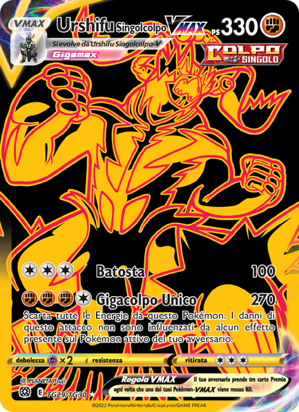Urshifu Singolcolpo VMAX TG29 — Astri Lucenti (Italian Pokémon TCG card)