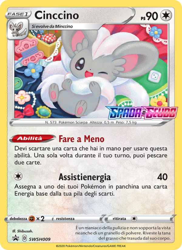 Cinccino SWSH009 — SPSC Promo (Italian Pokémon TCG card)