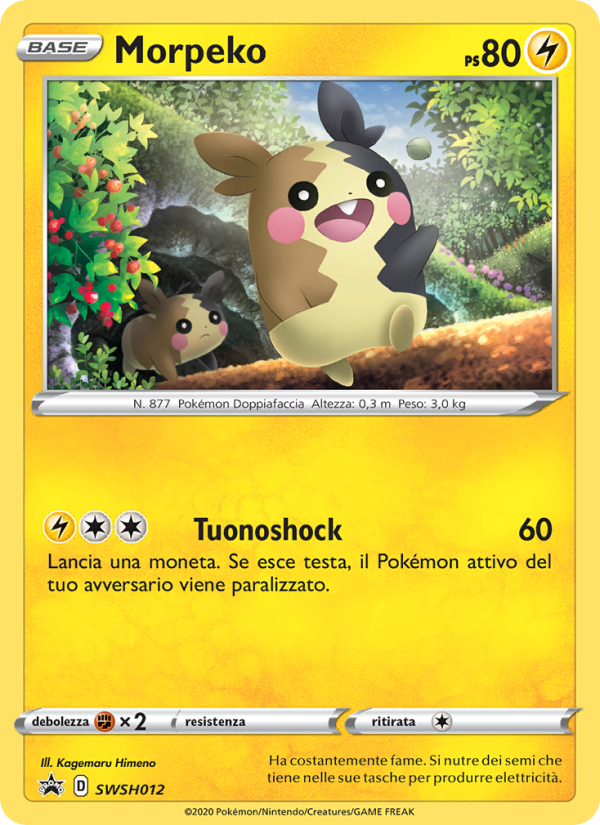 Morpeko SWSH012 — SPSC Promo (Italian Pokémon TCG card)