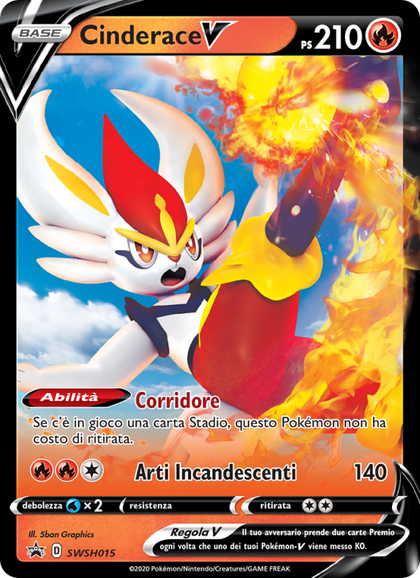 Cinderace V SWSH015 — Sword & Shield Promos (Italian Pokémon TCG card)