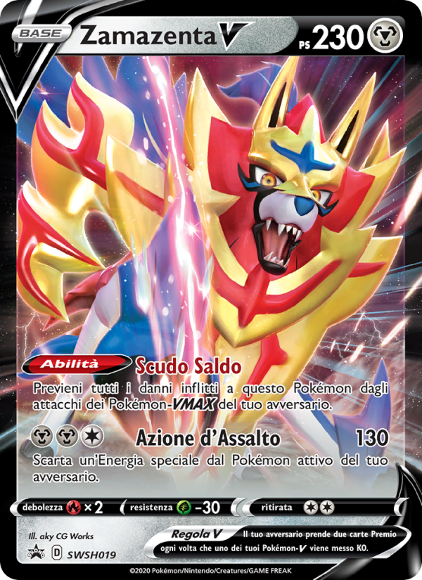 Zamazenta V SWSH019 — SPSC Promo (Italian Pokémon TCG card)