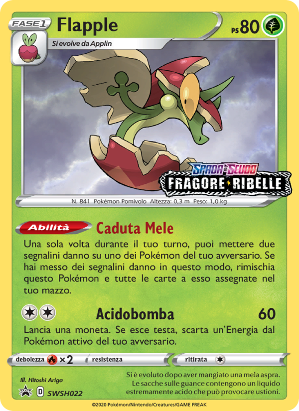 Flapple SWSH022 — SPSC Promo (Italian Pokémon TCG card)
