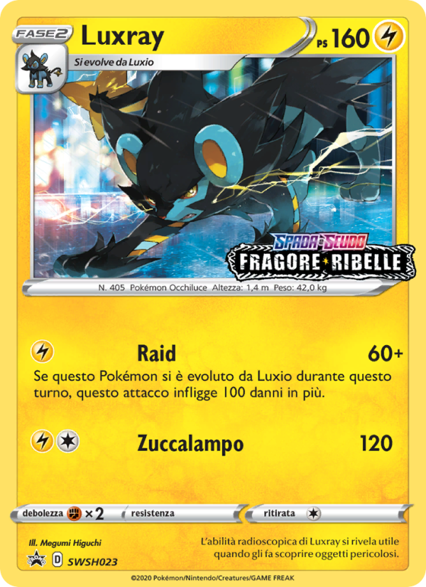 Luxray SWSH023 — SPSC Promo (Italian Pokémon TCG card)