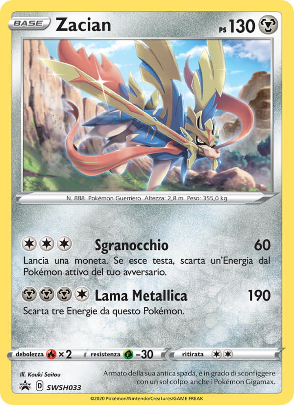 Zacian SWSH033 — SPSC Promo (Italian Pokémon TCG card)