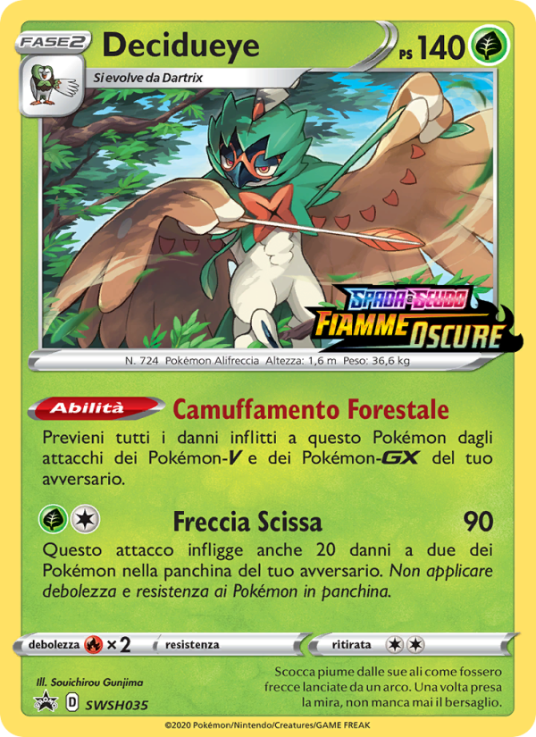 Decidueye SWSH035 — SPSC Promo (Italian Pokémon TCG card)