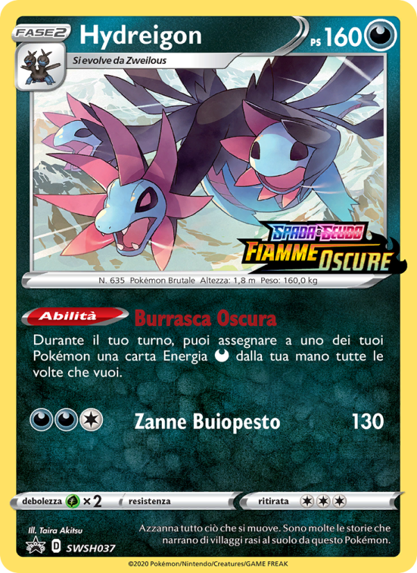 Hydreigon SWSH037 — SPSC Promo (Italian Pokémon TCG card)