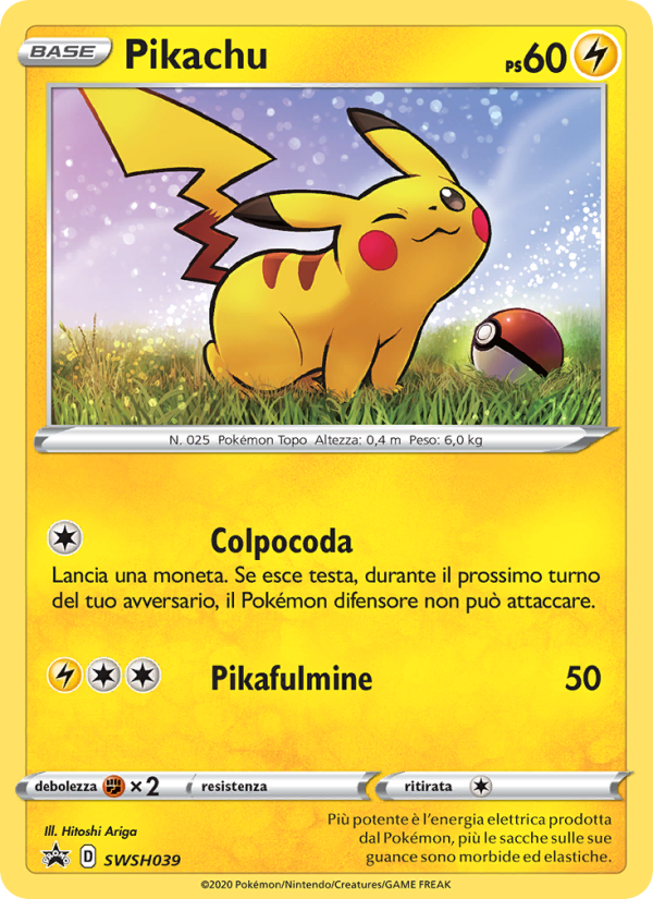Pikachu SWSH039 — SPSC Promo (Italian Pokémon TCG card)