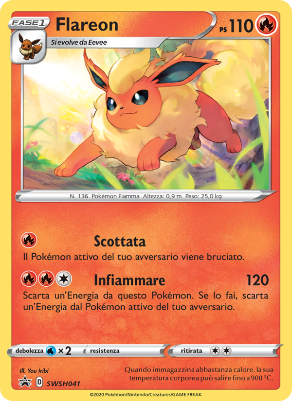 Flareon SWSH041 — SPSC Promo (Italian Pokémon TCG card)