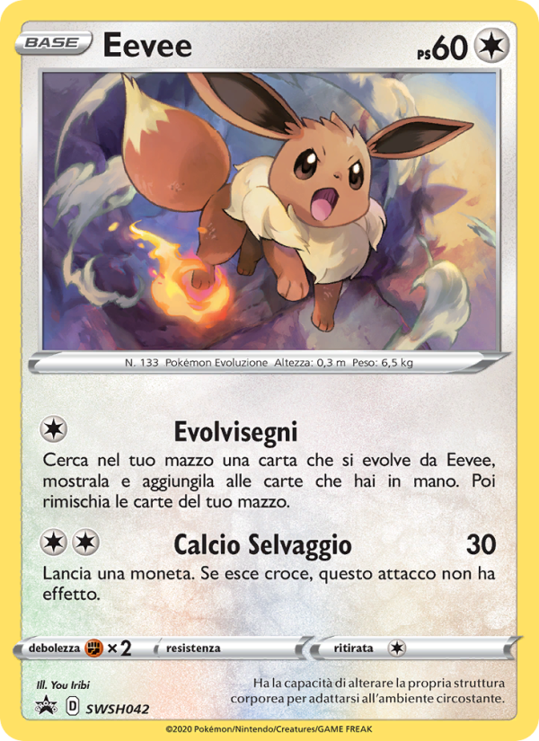 Eevee SWSH042 — SPSC Promo (Italian Pokémon TCG card)