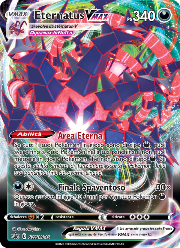 Eternatus VMAX SWSH045 — SPSC Promo (Italian Pokémon TCG card)