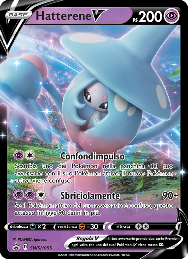 Hatterene V SWSH055 — SPSC Promo (Italian Pokémon TCG card)