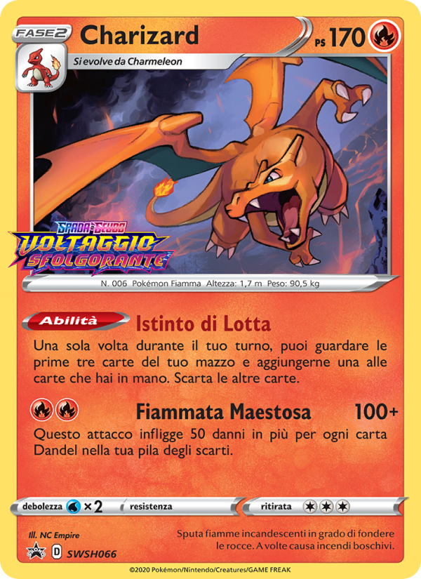 Charizard SWSH066 — SPSC Promo (Italian Pokémon TCG card)