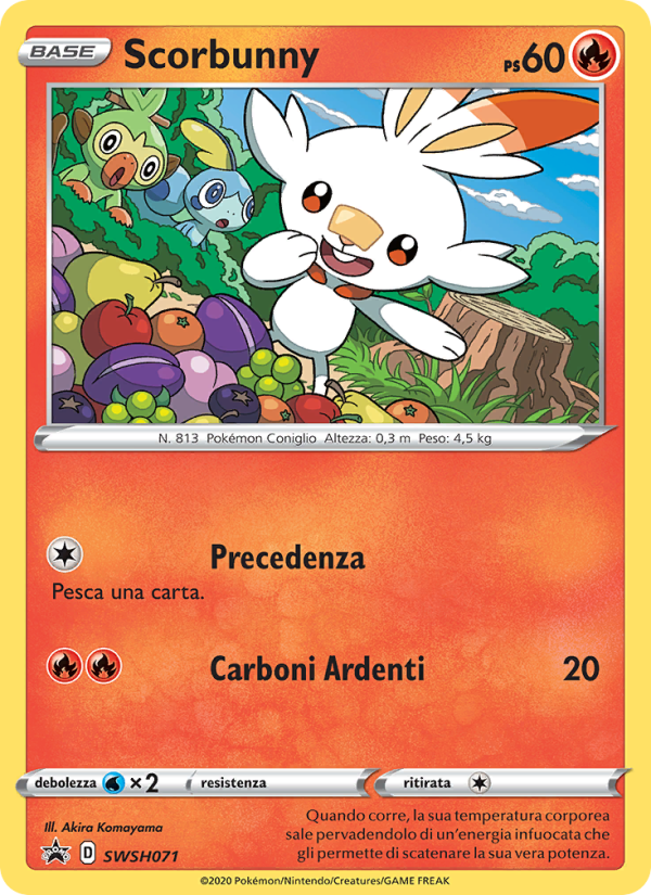 Scorbunny SWSH071 — Sword & Shield Promos (Italian Pokémon TCG card)