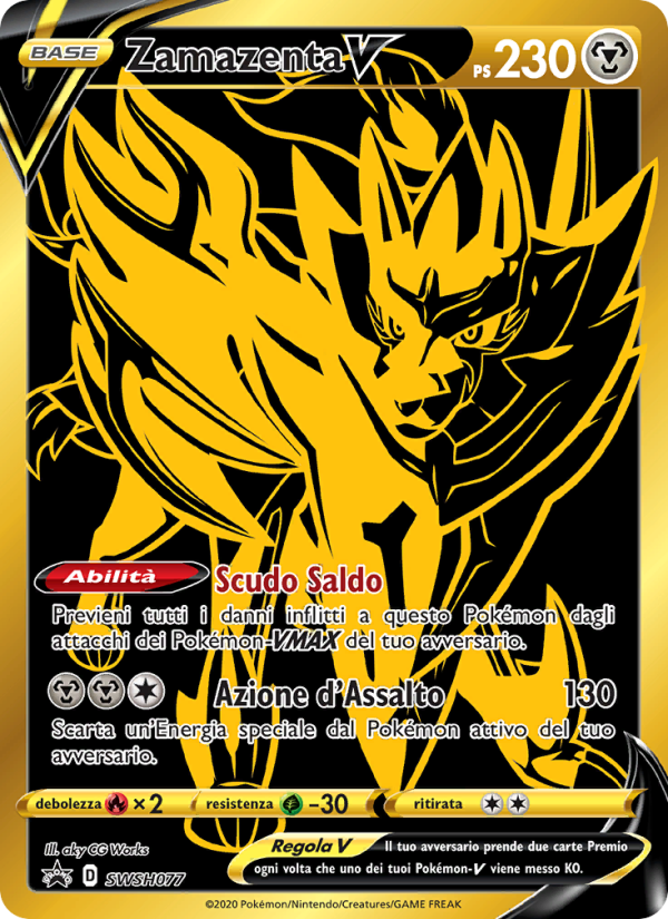 Zamazenta V SWSH077 — SPSC Promo (Italian Pokémon TCG card)