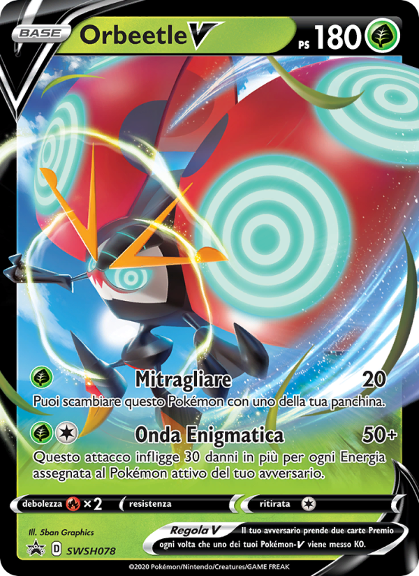 Orbeetle V SWSH078 — SPSC Promo (Italian Pokémon TCG card)