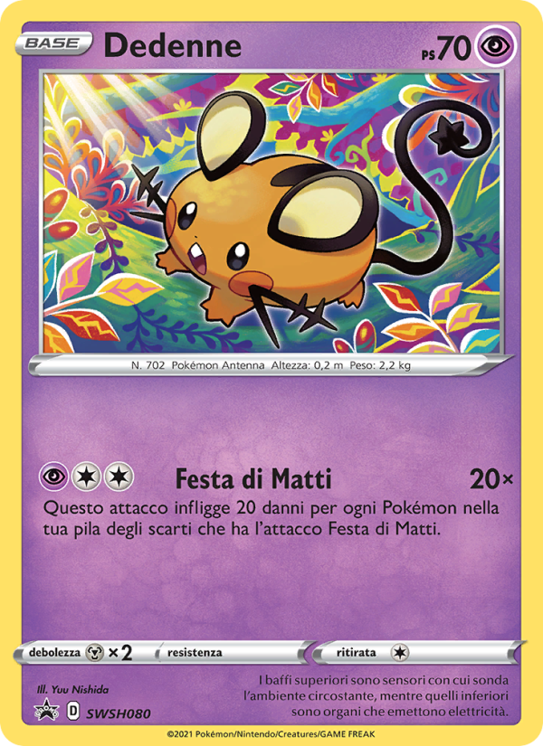 Dedenne SWSH080 — SPSC Promo (Italian Pokémon TCG card)