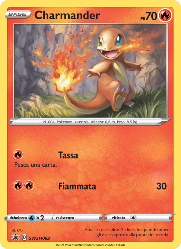 Charmander SWSH092 — SPSC Promo (Italian Pokémon TCG card)