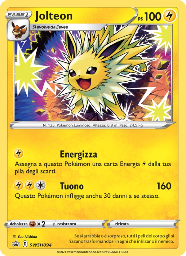 Jolteon SWSH094 — SPSC Promo (Italian Pokémon TCG card)