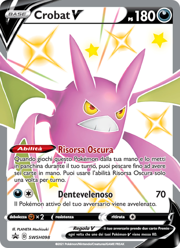 Crobat V SWSH098 — Sword & Shield Promos (Italian Pokémon TCG card)