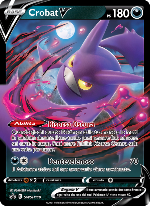 Crobat V SWSH110 — SPSC Promo (Italian Pokémon TCG card)