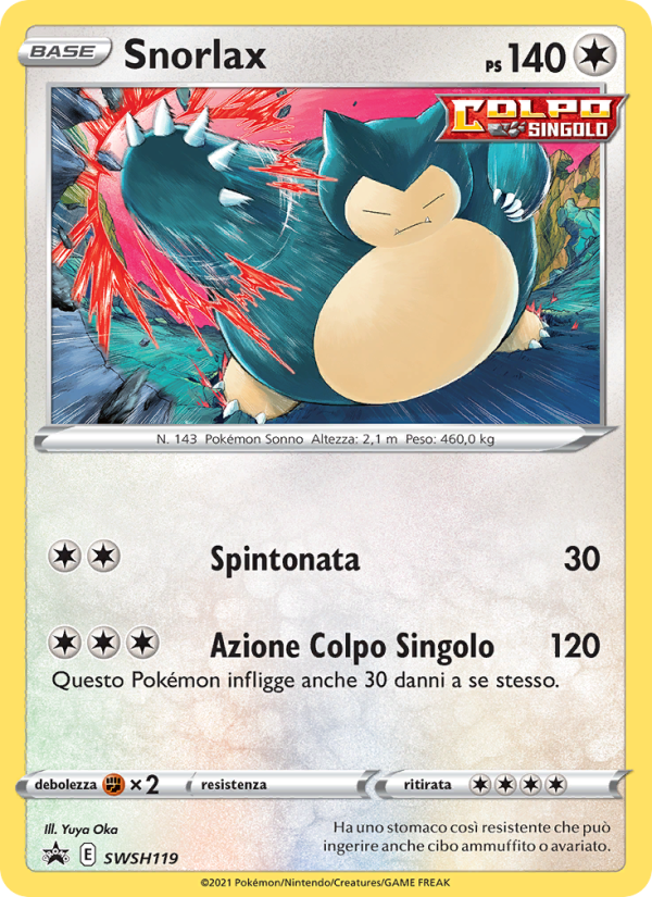 Snorlax SWSH119 — SPSC Promo (Italian Pokémon TCG card)