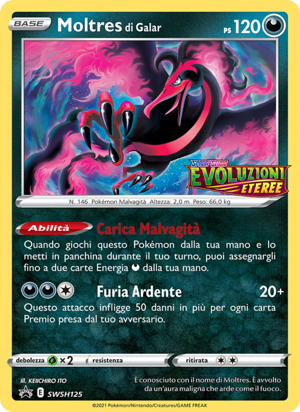 Moltres di Galar SWSH125 — Sword & Shield Promos (Italian Pokémon TCG card)
