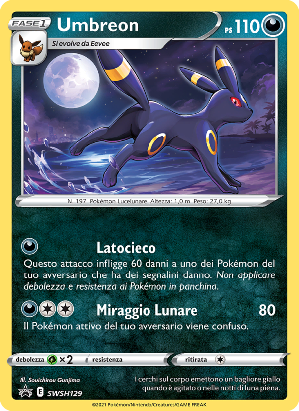 Umbreon SWSH129 — SPSC Promo (Italian Pokémon TCG card)