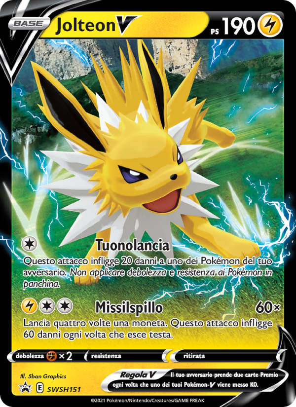 Jolteon V SWSH151 — SPSC Promo (Italian Pokémon TCG card)