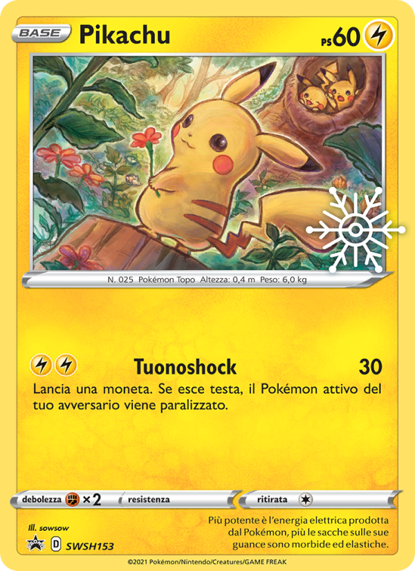 Pikachu SWSH153 — SPSC Promo (Italian Pokémon TCG card)