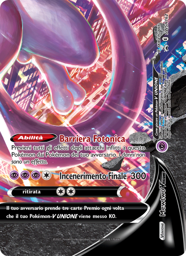 Mewtwo V UNIONE SWSH162 — SPSC Promo (Italian Pokémon TCG card)
