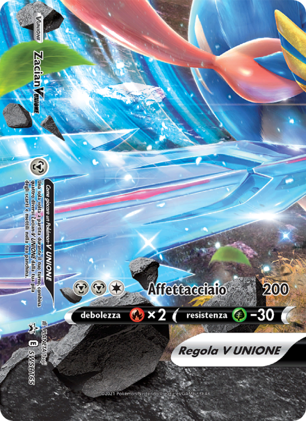 Zacian V UNIONE SWSH165 — SPSC Promo (Italian Pokémon TCG card)