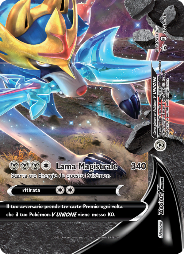 Zacian V UNIONE SWSH166 — SPSC Promo (Italian Pokémon TCG card)