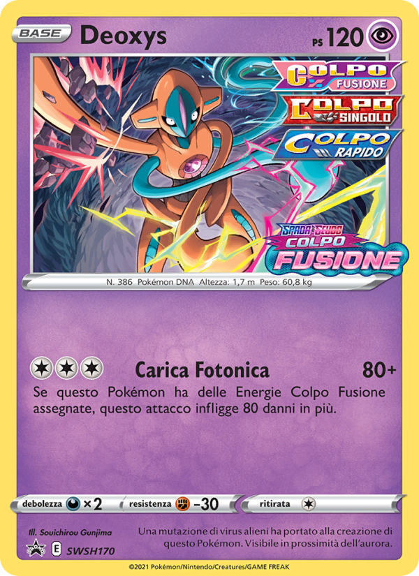 Deoxys SWSH170 — SPSC Promo (Italian Pokémon TCG card)