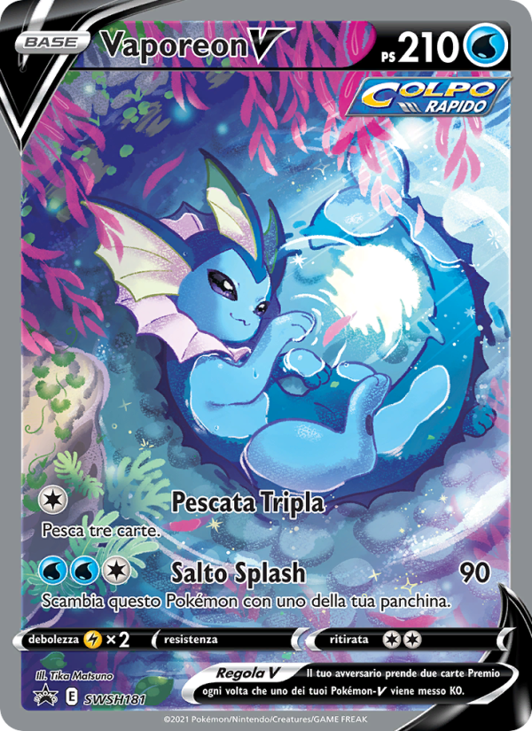 Vaporeon V SWSH181 — SPSC Promo (Italian Pokémon TCG card)